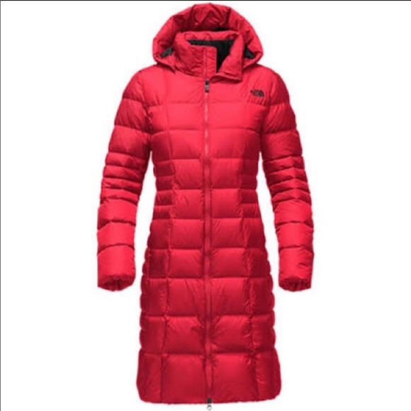 the north face red parka